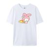 Cotton Breathable Childrens Tshirt 2026 Summer New Cute Melody Printed Parent Child Wear Unisexs and Womens Short Sleeves