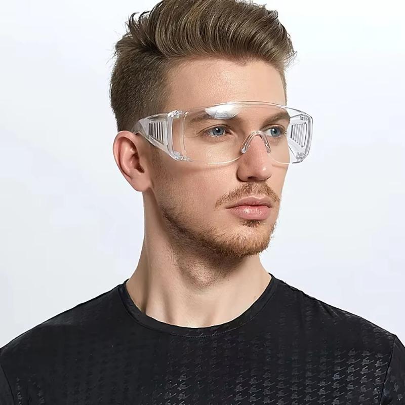 Non-polarized Blinds High Definition Transparent Multi-functional Men Women Protective Goggles Anti-fog Anti-Splash Dust Proof Safety Eyeglasses