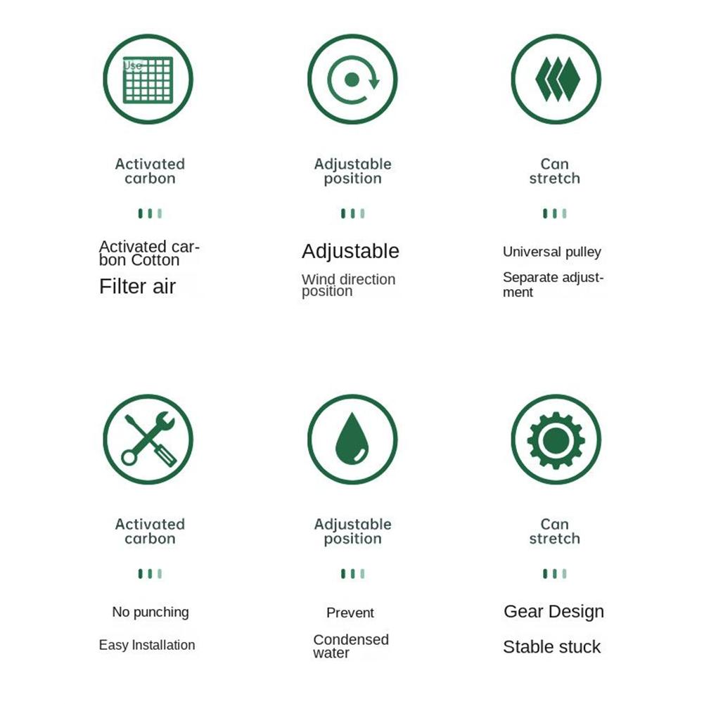 8 Leaf Adjustable Wind Deflector Basic No Filter Cold Air