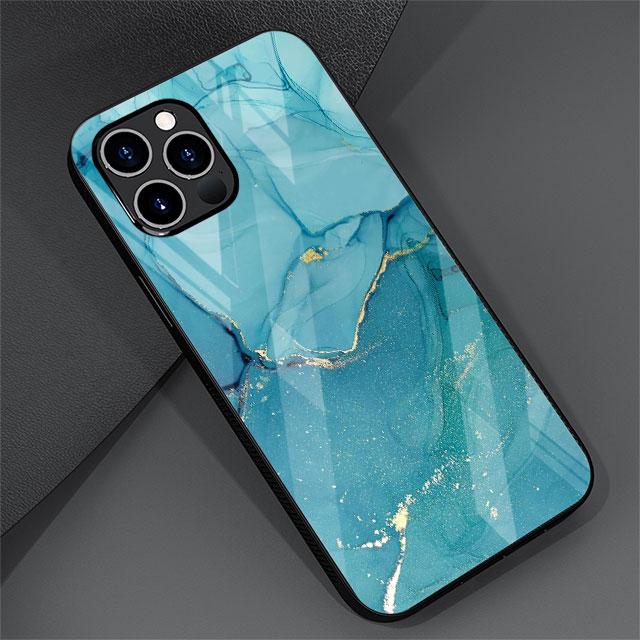 Стеклянный чехол с мраморным узором 3 для Apple iPhone 13 Pro 11 14 12 7 8 Plus SE 2022 XR X XS Max 6 6S закаленный чехол для телефона