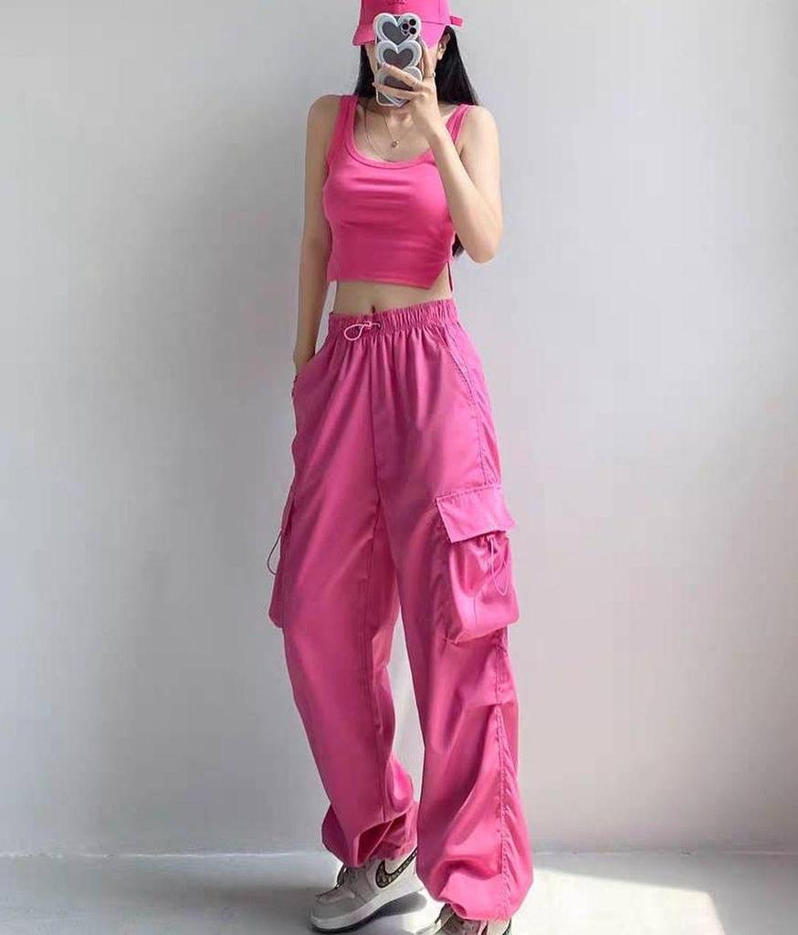 Women's Hip-hop Jazz Dance Wide-leg Joggers: Casual, Slimming, Versatile Straight-leg Sports Pants
