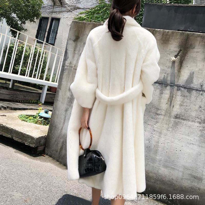 Меховая куртка женская молодая экологически чистая норковая шуба 24 новый мех интегрированный удлиненный искусственный мех толстый