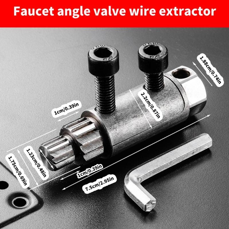 Инструмент для удаления болтов трубы Легкий и эффективный Экстрактор сломанных кранов и сорванных винтов для размеров 1/2 дюйма и 3/4 дюйма