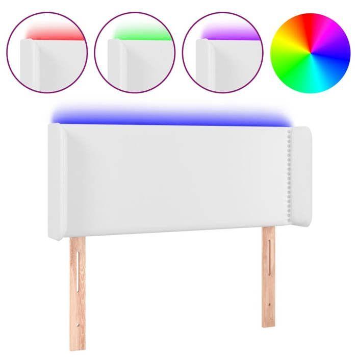 VidaXL LED Headboard Bedroom Furniture Single Bed Accessory Headboard Interior White 3123181