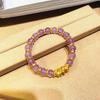 Natural Lavender Amethyst Crystal Bracelet - Entwined Sweet Potato Beaded Style