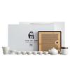 Business set Dehua suet jade gift Chinese ink painting landscape outdoor kung fu tea set light luxury gift box printing