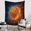 Flannel Fleece Bed Blankets Lightweight Cozy Throw Blanket for Couch Sofa Bedroom Adults Kids,Fire Basketball Twin Size 40"x50"