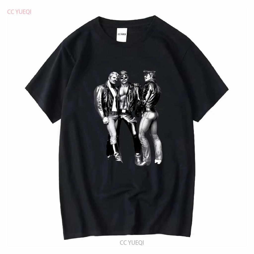 Gay Cop Hunk Toy Boy Tom Of Finland T Shirt Leather Jacket Stud 5398 Long Or Short Sleeves Vintage Washed Stretched Stylish