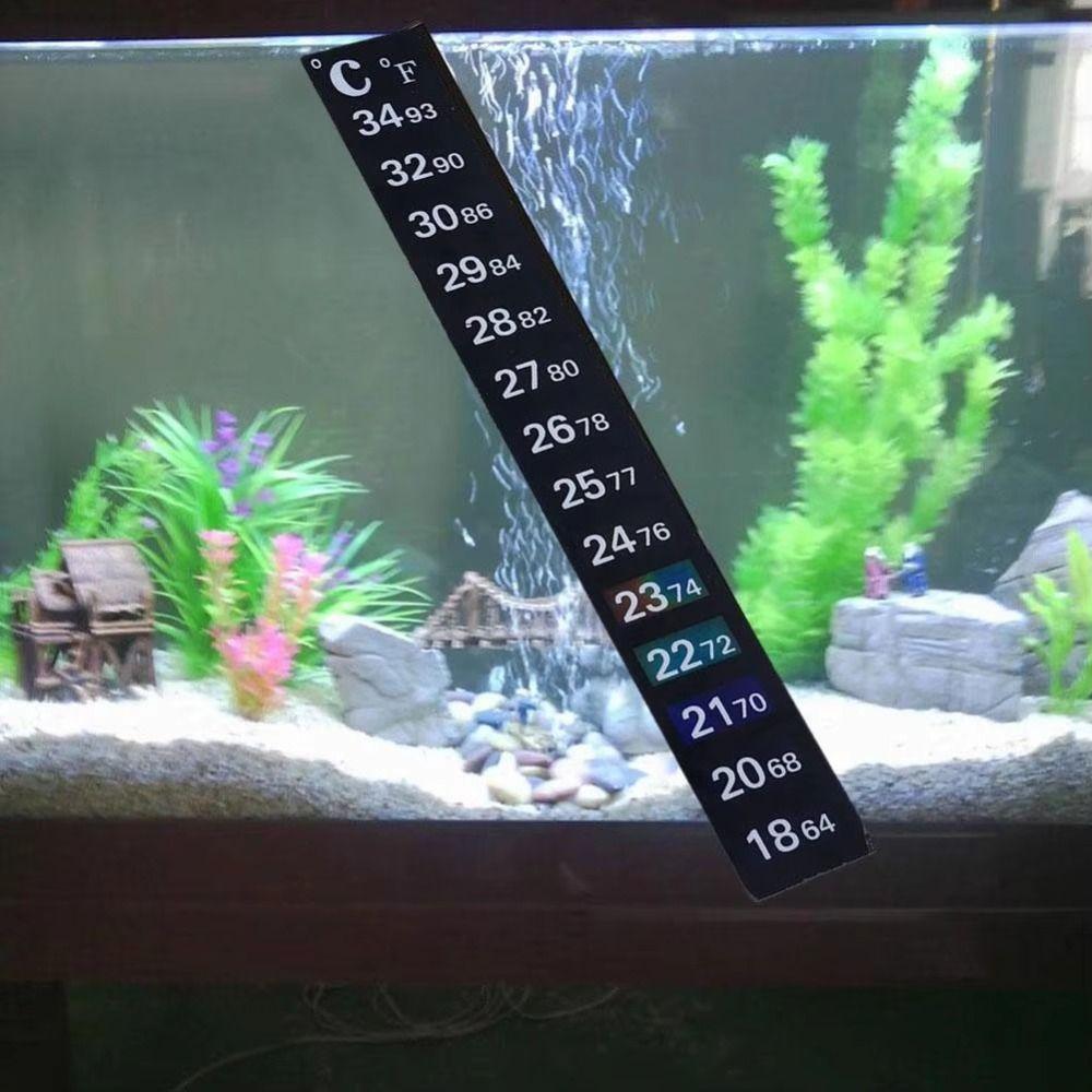 5Pcs 4-36 0-50 Aquarium Number Sticky C/F Discolor Stick-on Thermometer Fish Tank