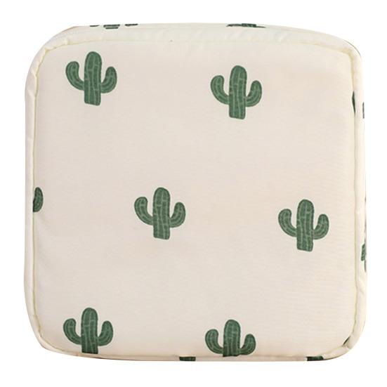 Сумка для хранения гигиенических салфеток, внутренний карман с мультяшным принтом, застежка-молния, большая вместимость, с ремешком на запястье, косметические наушники, ключи для хранения ювелирных изделий