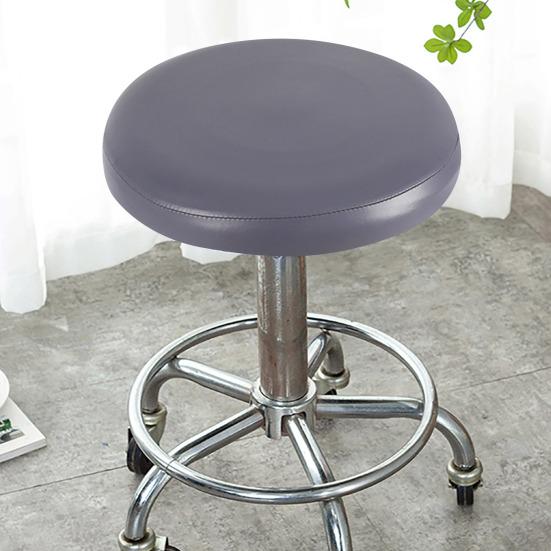 Чехол для вращающегося табурета с эластичной лентой, противоскользящий, водонепроницаемый, из искусственной кожи, устойчивый к маслу и теплу