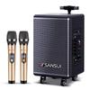 Sansui TE06 8-inch Portable Trolley Karaoke Speaker with Wireless Mic