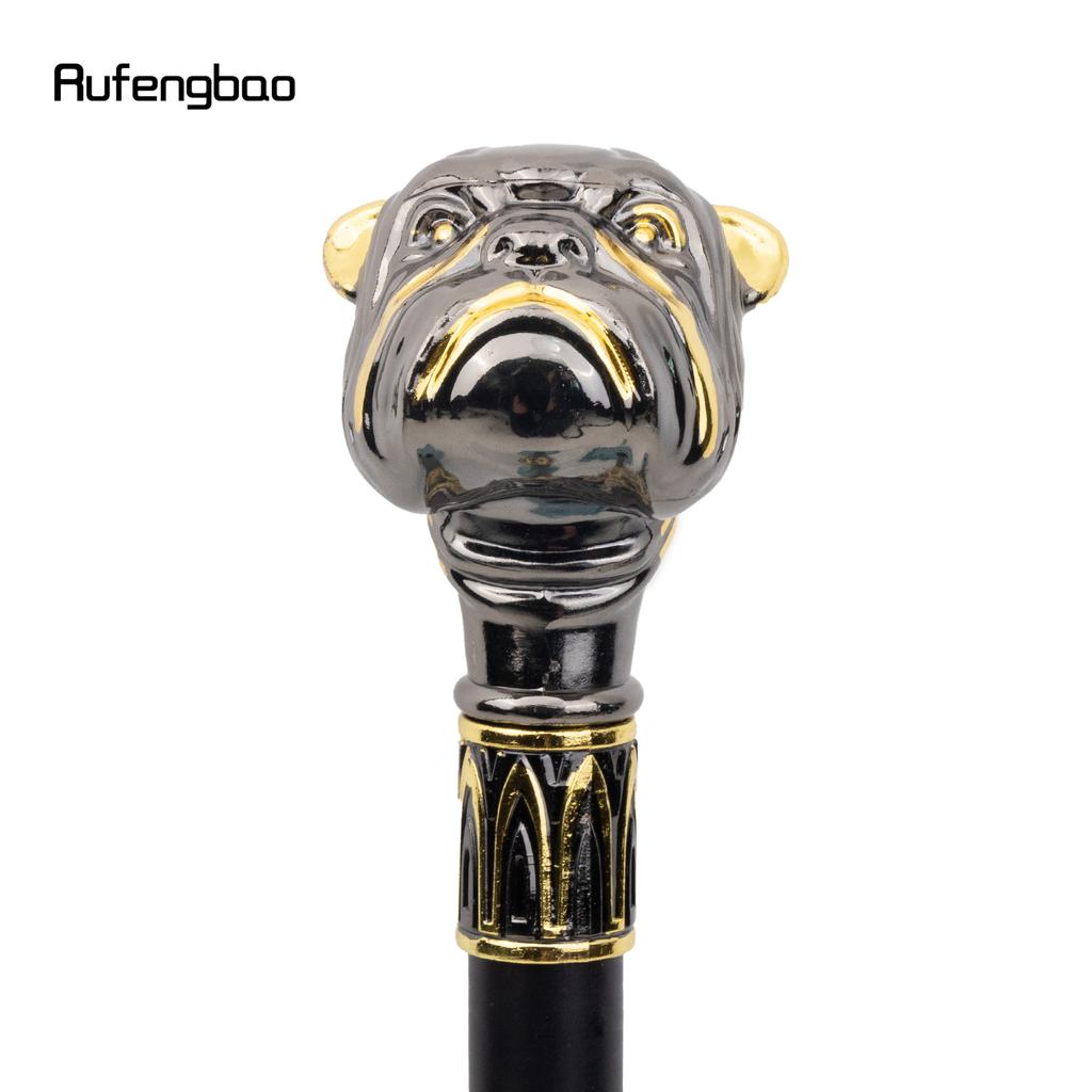 Золотисто-черная ручка для собаки, роскошный узор, трость для пекинеса, модная праздничная трость, декоративная трость, набалдашник, посох 90 см