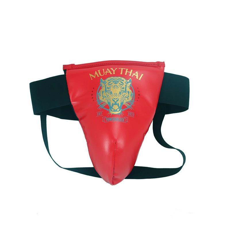 Mens Kids Groin Protector Boxing MMA Muay Thai Combat Training - PU Padded Cup Guard In Black Red Blue Teal