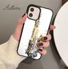 Чехол для телефона Saxophone Watercolor Art для iPhone 11 12 13 14 Pro Max mini X XR XS SE 2020 6S 7 8 Plus Samsung Galaxy S21 S22