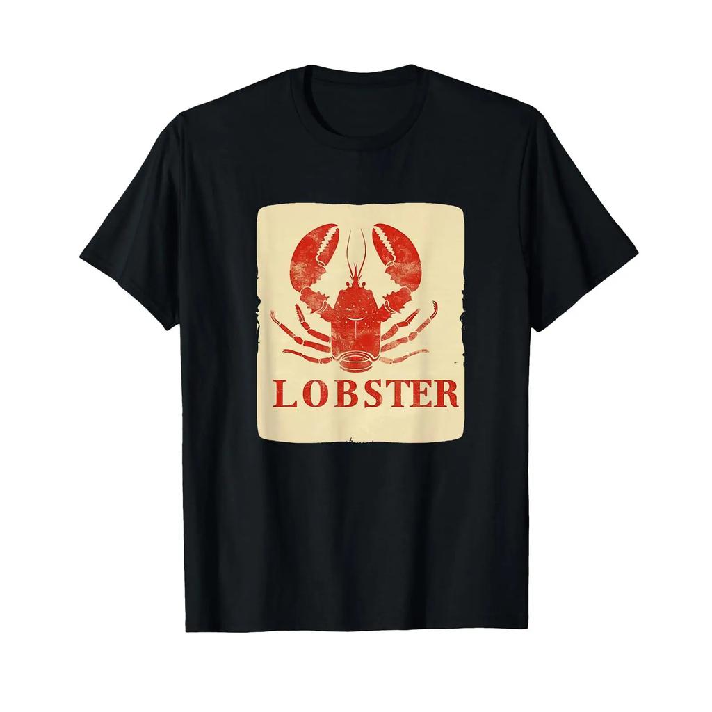 Lobster Fun For An Ocean Themed Adventure Outfit T Shirt Black S Vintage Washed Breathable Slightly Fashion Unisex Homme
