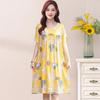 Women's Cotton Silk Mid-Length Nightgown - Summer Pajamas Plus Size Homewear for Middle-Aged and Elderly