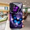 Производитель Mysterious Dream Синий Свет Бабочка Закаленное Стекло Чехол Samsung Galaxy S11UItra Мобильный Телефон Жесткий Чехол