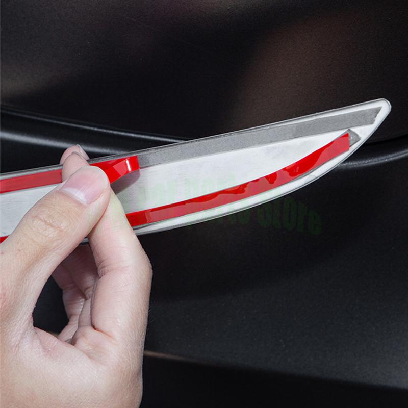 Автомобильный аксессуар, задняя крышка багажника, нержавеющая сталь, накладка на заднюю дверь для Tesla Model Y - накладка на заднюю дверь 2 шт. /