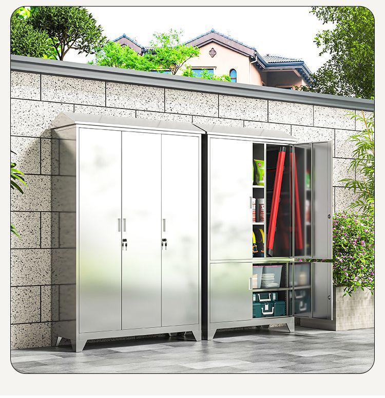 304 Stainless Steel Waterproof Storage Cabinet with Lock for Outdoors