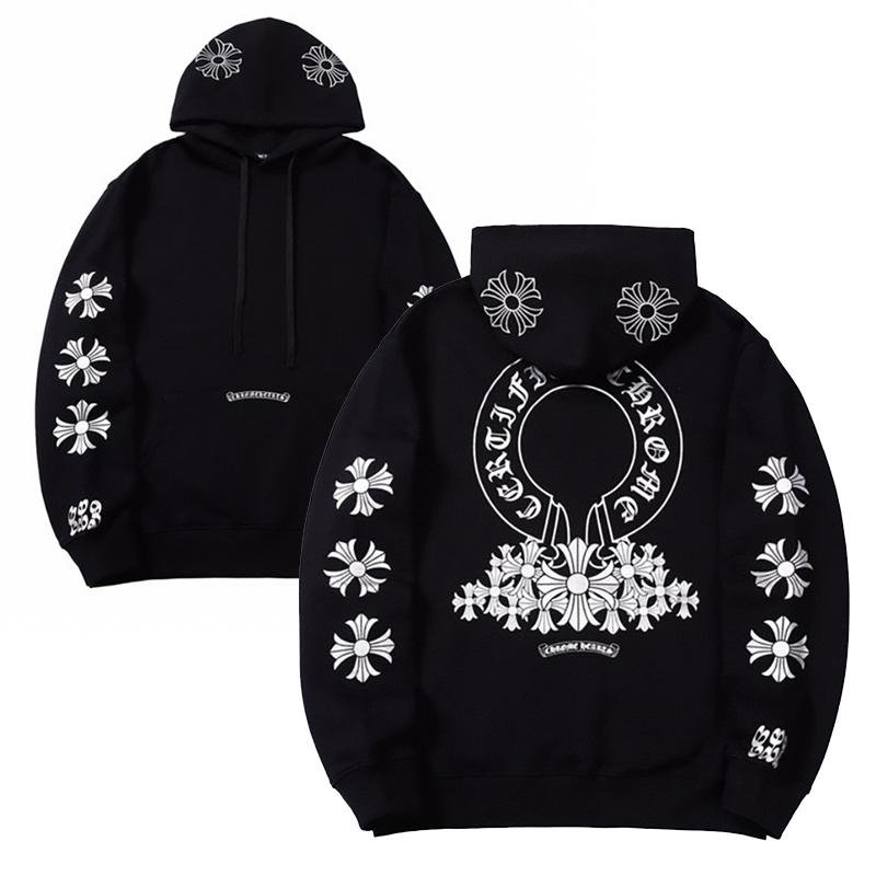 810 CHROME HEARTS Осень-Зима 2026 Новая Классическая Толстовка с Капюшоном Большого Размера с Логотипом, Подходит для Ношения Парами