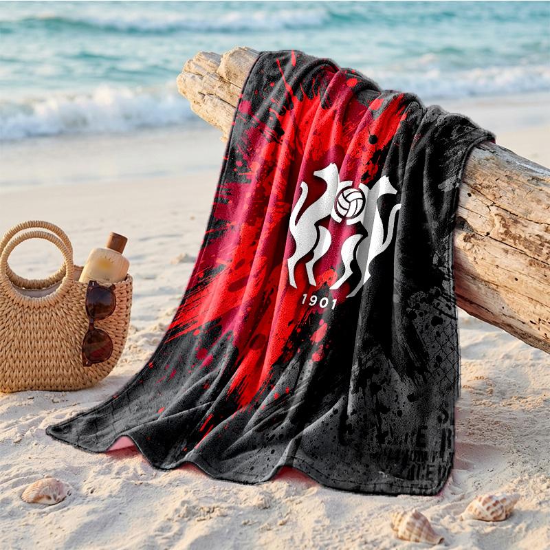 Stade Rennais FC Print Microfiber Beach Towel Quick Dry Absorbent Large Towel For Beach Swimming Travel