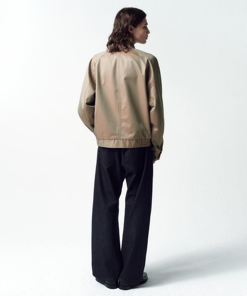 Insilence Chambray Harrington Jacket Mocha Brown