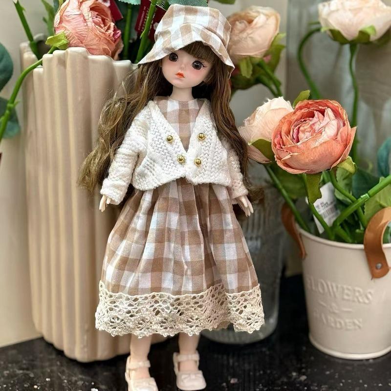Одежда для кукол 30 см 1/6 BJD Модный комплект одежды для кук Красивое платье Шляпа Зимнее пальто Игрушка для девочки Подарок Аксессуары для кукол Подарок для девочек