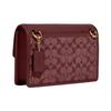 New COACH Turner Fabric With Cow Leather Shoulder Bag, Crossbody Bag Medium Women's Burgundy CH828-B4WN