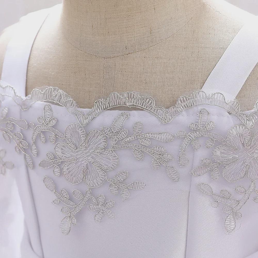 Платье принцессы с длинными рукавами и цветочным принтом для девочки на первый день рождения