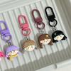Kawaii Cartoon Girls Keychain Lovely Color Girly Keyring Car Key Chains Cute School Bag Pendant Backpack Decoration