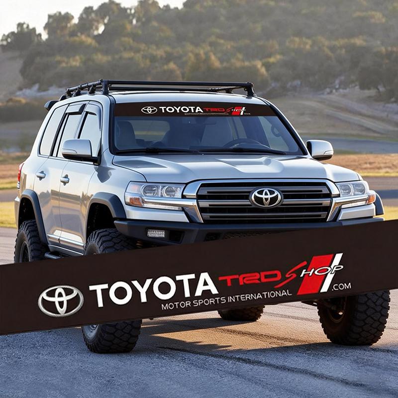 Car Front Rear Windshield Decoration Sticker For Toyota TRD Gazoo Racing Prius Prado Avensis Verso Sienna Avalon Camry Fortuner