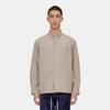 Uniqlo Однотонная однобортная рубашка-куртка с длинным рукавом Мужские куртки Бежевый 455700-31