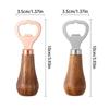 Wooden Handle Beer Bottle Opener Creative Stainless Steel Cocktail Drink Can Opener Bartender Corkscrew For Home Bar Restaurant