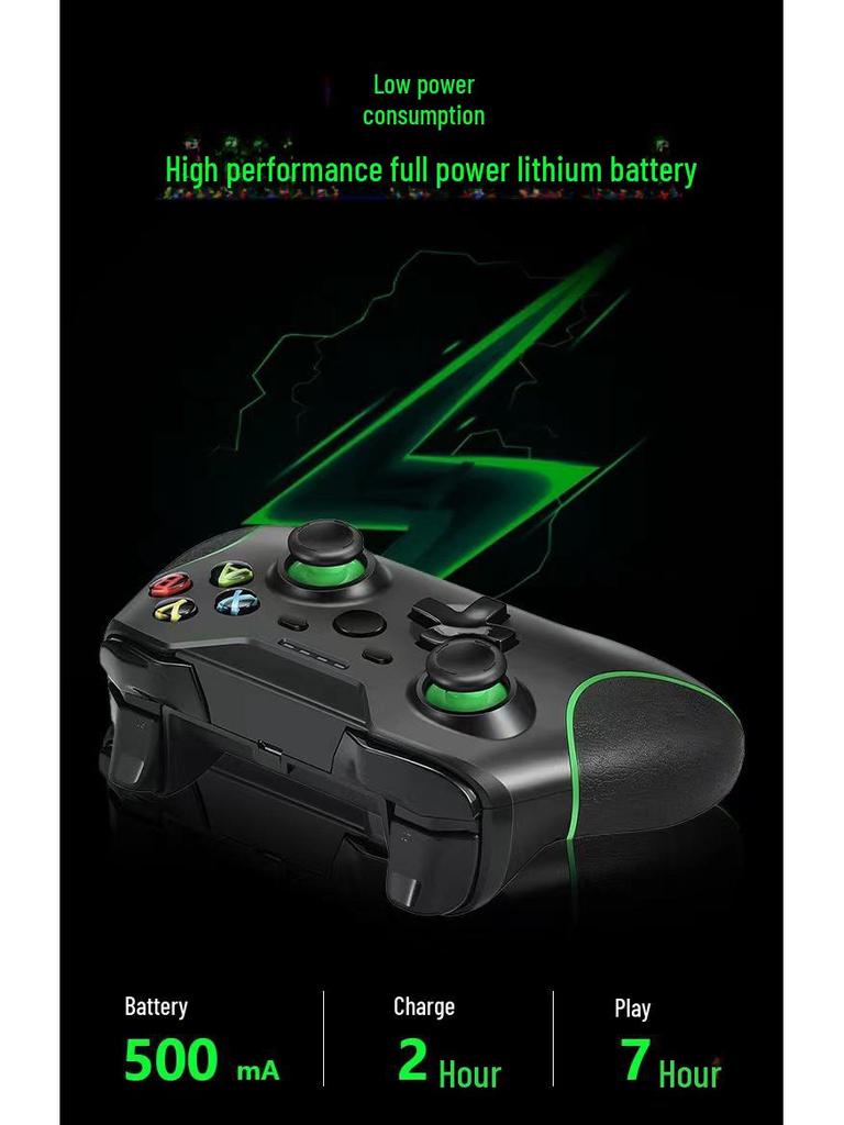 2.4G беспроводной игровой контроллер с двойной вибрацией для Android/ПК/PS3/Steam, Black Myth Wukong Edition.