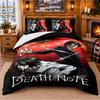 Death Note Pattern Bedding 3Pcs Set Bed Sheet And Pillowcases For Indoor Bedroom