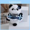 Cute Panda Plush Keychain With Soft Pp Cotton Filling For Bag Decor