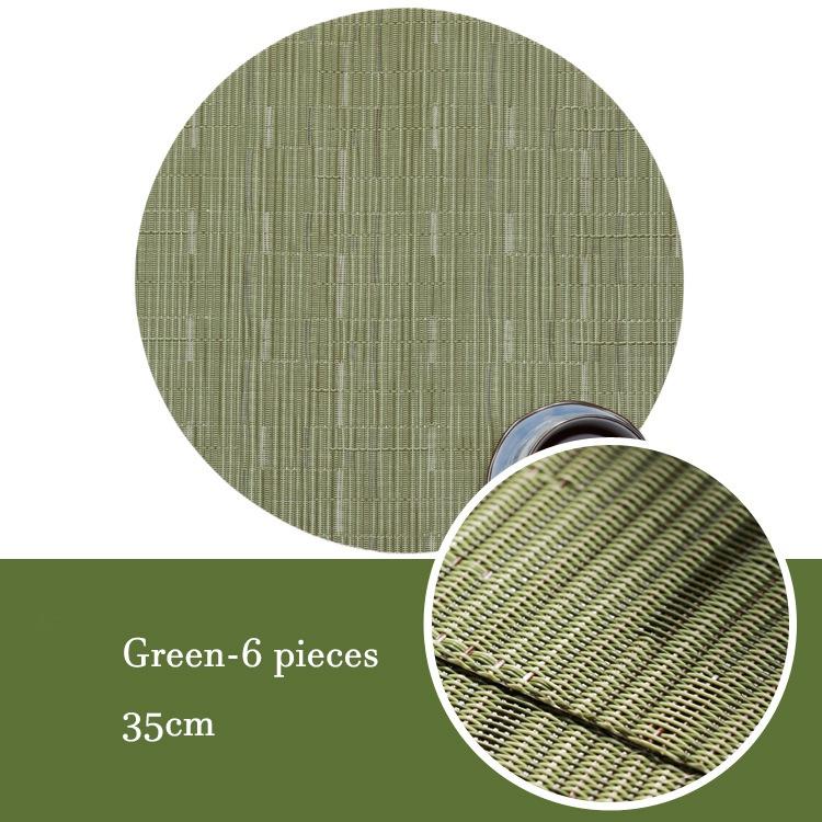 Набор из 6 шт. ПВХ-салфеток, настольных ковриков, теплоизоляционных ковриков, круглых моющихся салфеток, декоративных ковриков для стола 35 см