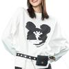 Li-Ning Женская толстовка с капюшоном X Disney Kung Fu Mickey кремового цвета AWDQB88-1