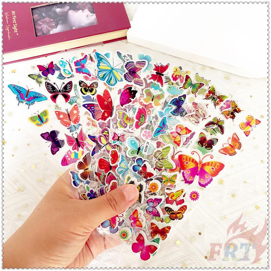 8Sheets/set Cartoon Butterfly Rewards Sticker Puffy Bubble Toys Stickers