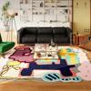 Dopamine Color Bedroom Decor Creativity Carpet Irregular Shape Carpets for Living Room Washable Bedside Floor Mat Anti Slip Rug