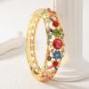 Enamel Women's Hand Bracelet Chinese Vintage Ethnic Bangles Beijing Cloisonne Bracelet  Accessories
