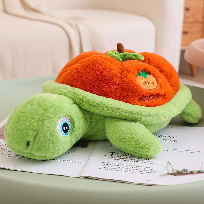 Cute And Cuddly Plush Toy Good Persimmon Turtle For Kids And Girls, Cartoon Style