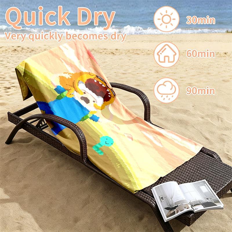 Adventure Time Beach towels also serve as bath towels summer essential a musthave for the outdoors the beach and the pool