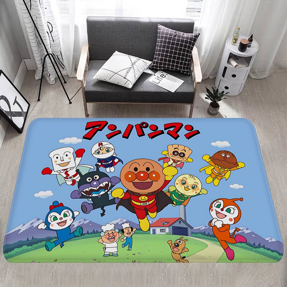 Cartoon A-Anpanmanes Anime Kitchen Mat Kids Room Bedroom Decoration Balcony Anti-Slip Doormat Living Room Alfombra