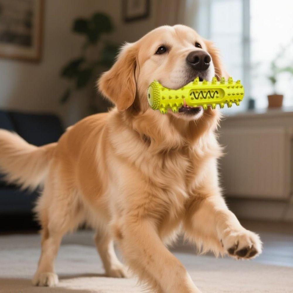Vocal Dog Chew Toy Bump Design Wear-resistant Dog Toothbrush Stick TPR Soft Dog Interactive Training Toys Pet Dental Care