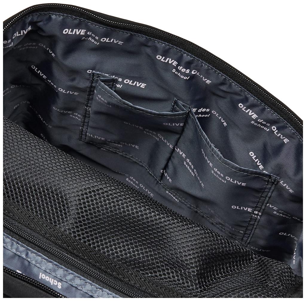 de Olive Zippered logo print daypack 30L for school 2K30032 Girls 11 Black x Mint F [Olive School]