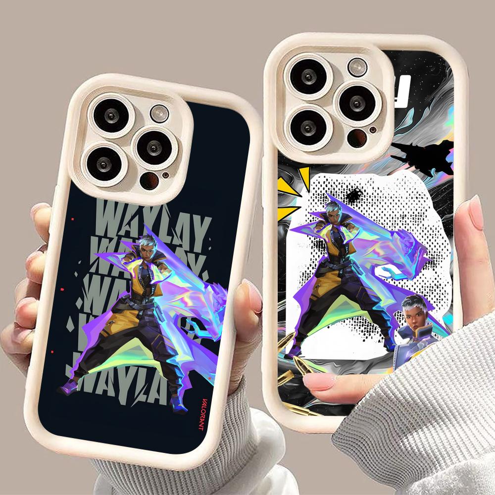Valo Waylay Phone Case for iPhone 17 16 15 14 13 12 11 Air Pro Max Plus White Soft TPU Shockproof Cover