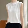 2024 Spring/Summer Women's Sleeveless Thin Knitted Sweater - Half Turtleneck Pullover Vest