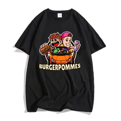 Burgerpommes 2 LukasBurger Футболки с мультяшным графическим принтом Футболка Marvin Vlogt ICrimax Футболка из хлопка для мужчин и женщин Футболки унисекс